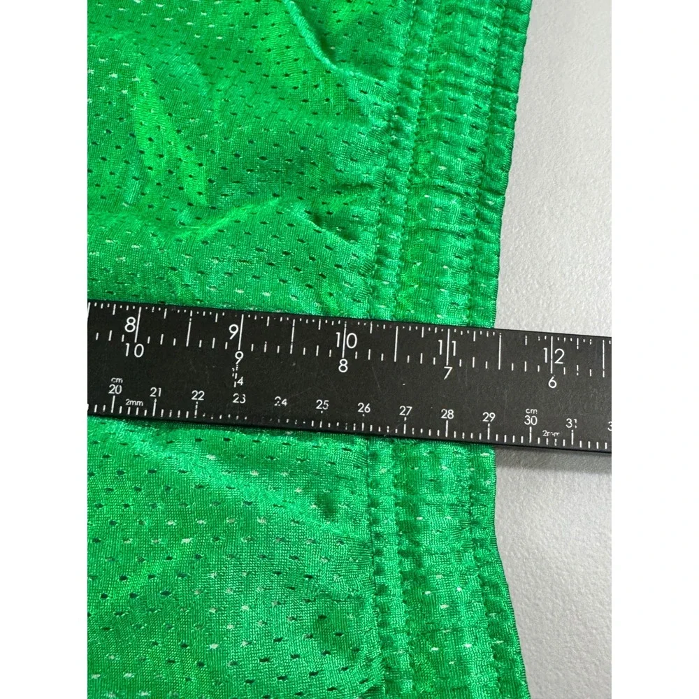 Vintage Nike Basketball Shorts Boys Size Large Green White Mesh Striped